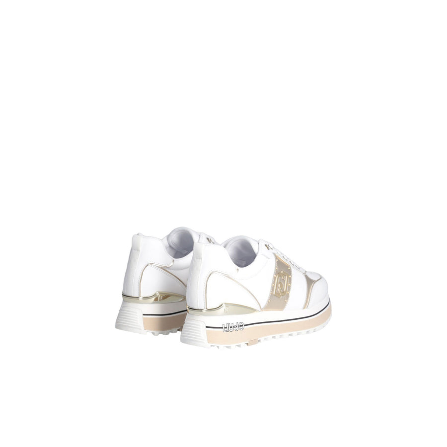 Sneakers donna bianche platform in pelle