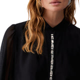 Blusa donna con ricami gioiello