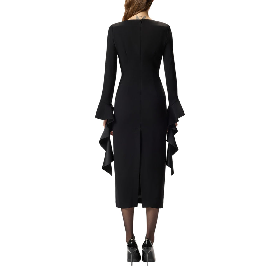 Abito donna aderente con volant