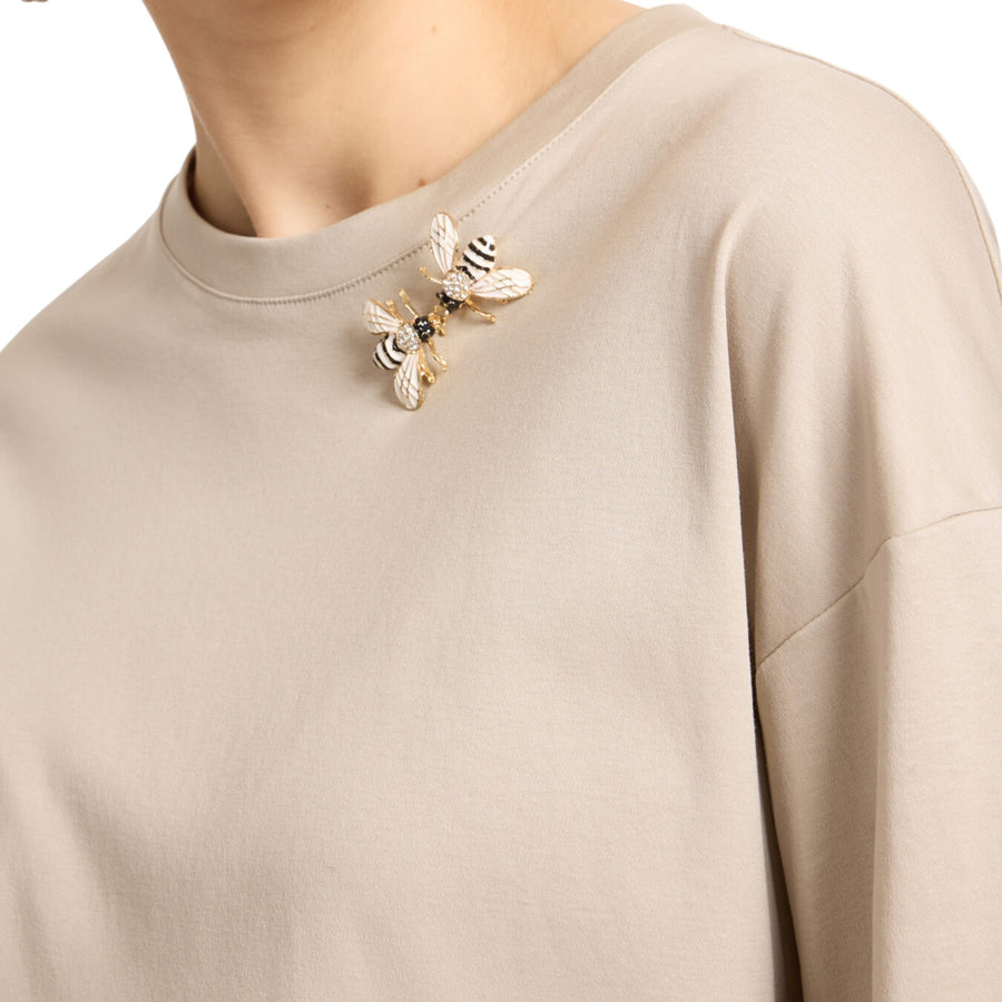 T-shirt donna con applicazioni