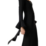 Abito donna aderente con volant