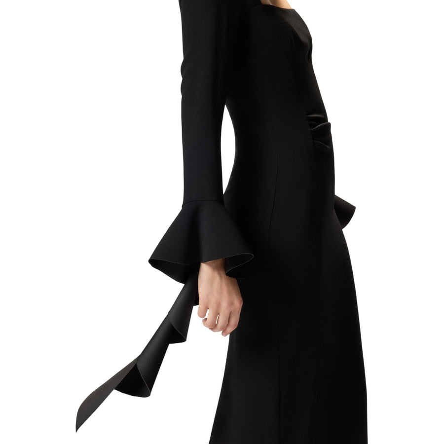 Abito donna aderente con volant