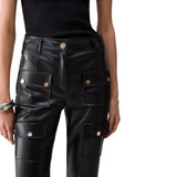 Pantaloni donna in tessuto spalmato