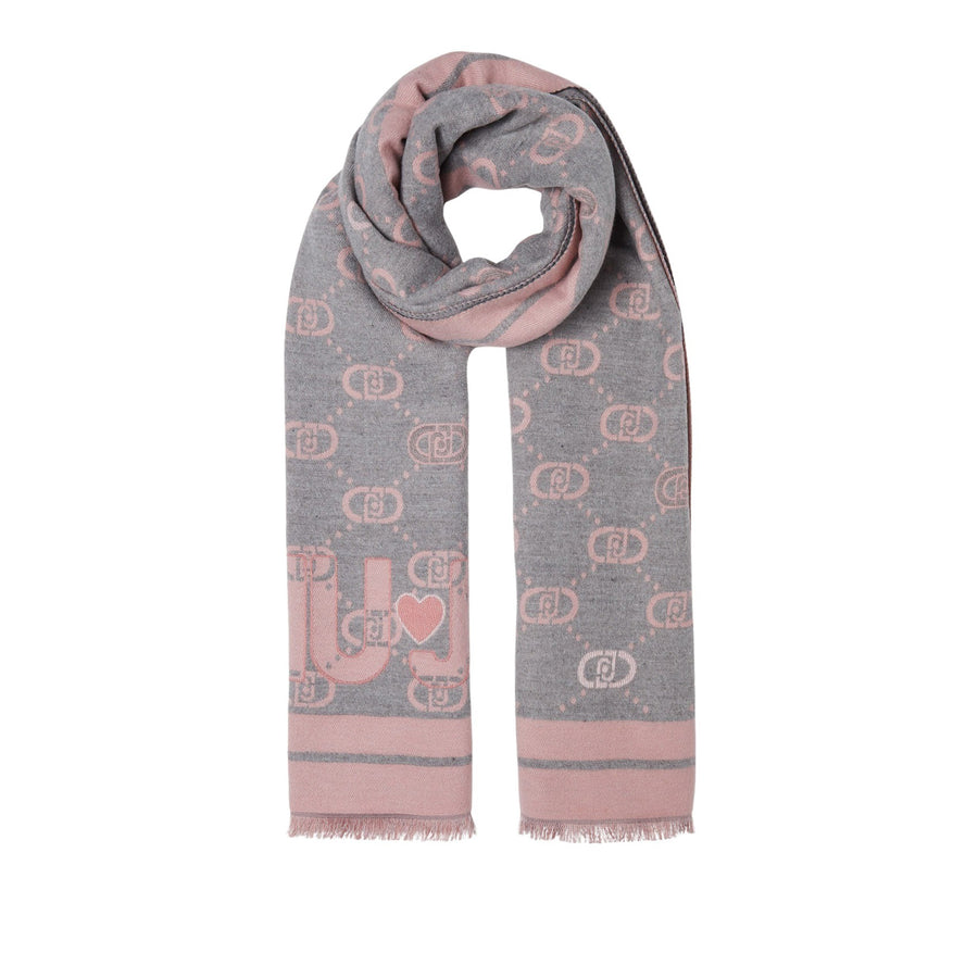 Stola donna con logo jacquard