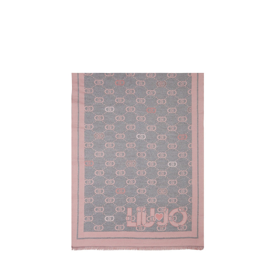 Stola donna con logo jacquard