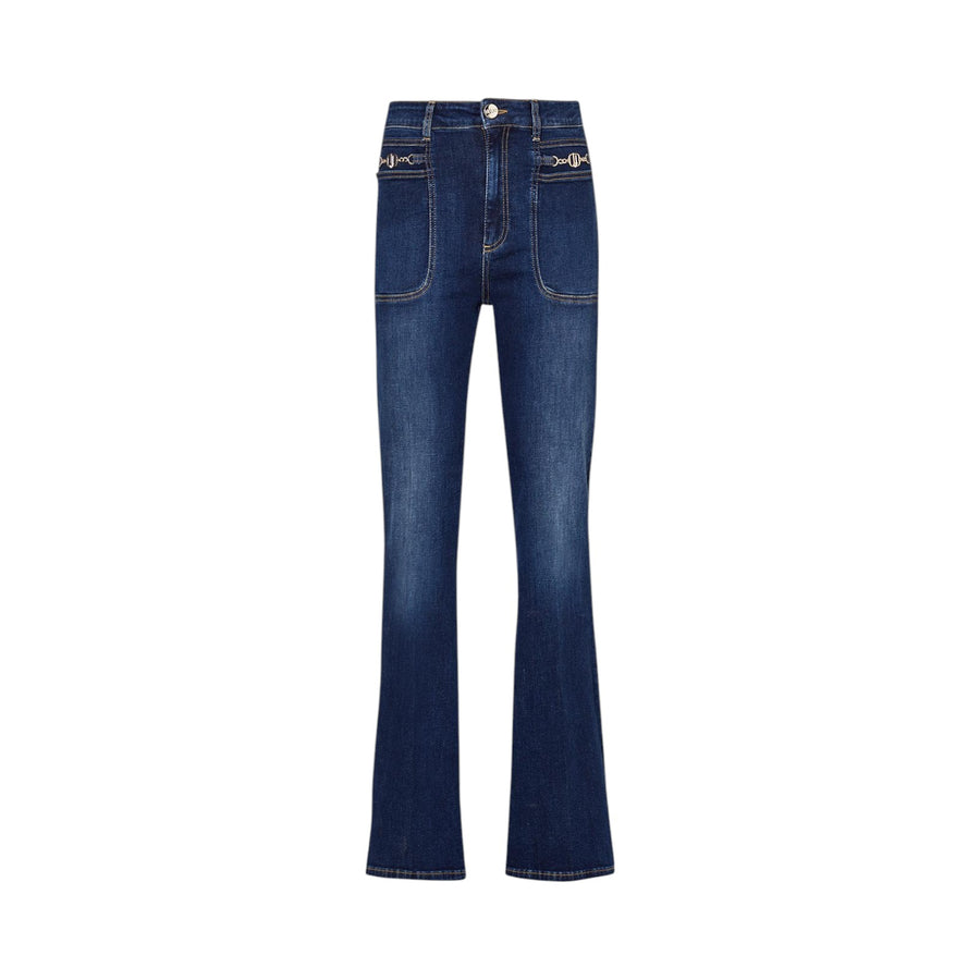 Jeans donna flare in cotone stretch