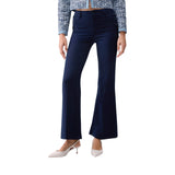 Pantaloni donna flare con bottoni logati