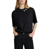 T-shirt donna con applicazioni