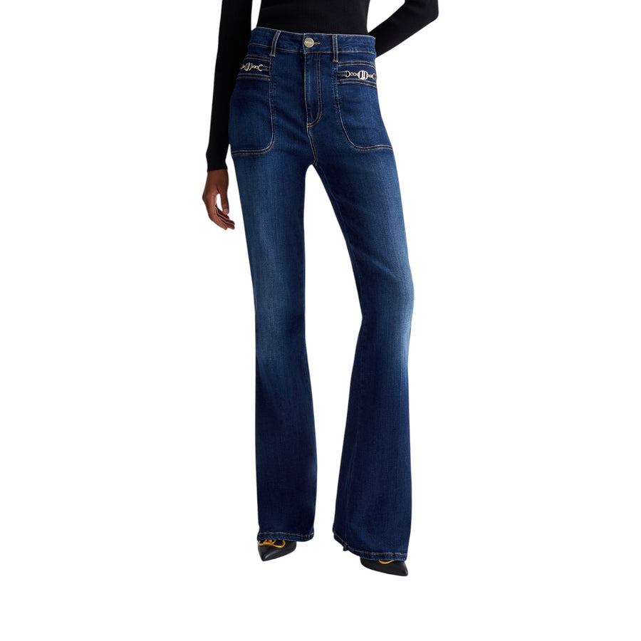 Jeans donna flare in cotone stretch