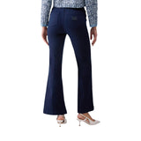 Pantaloni donna flare con bottoni logati