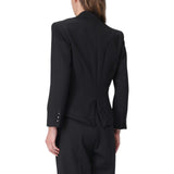 Giacca donna in gabardina con collo gioiello