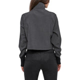 Giacca donna cropped aderente con coulisse