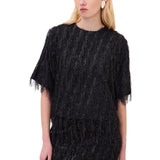 Blusa donna con frange