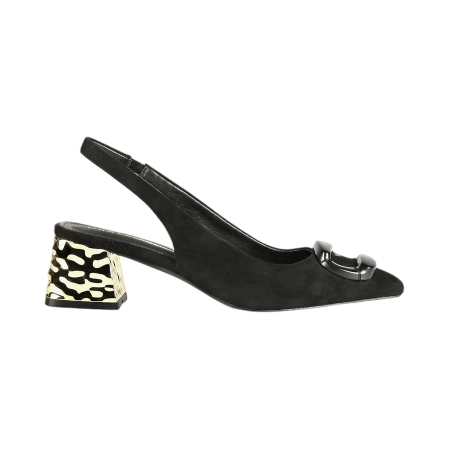 Décolleté donna slingback in velluto