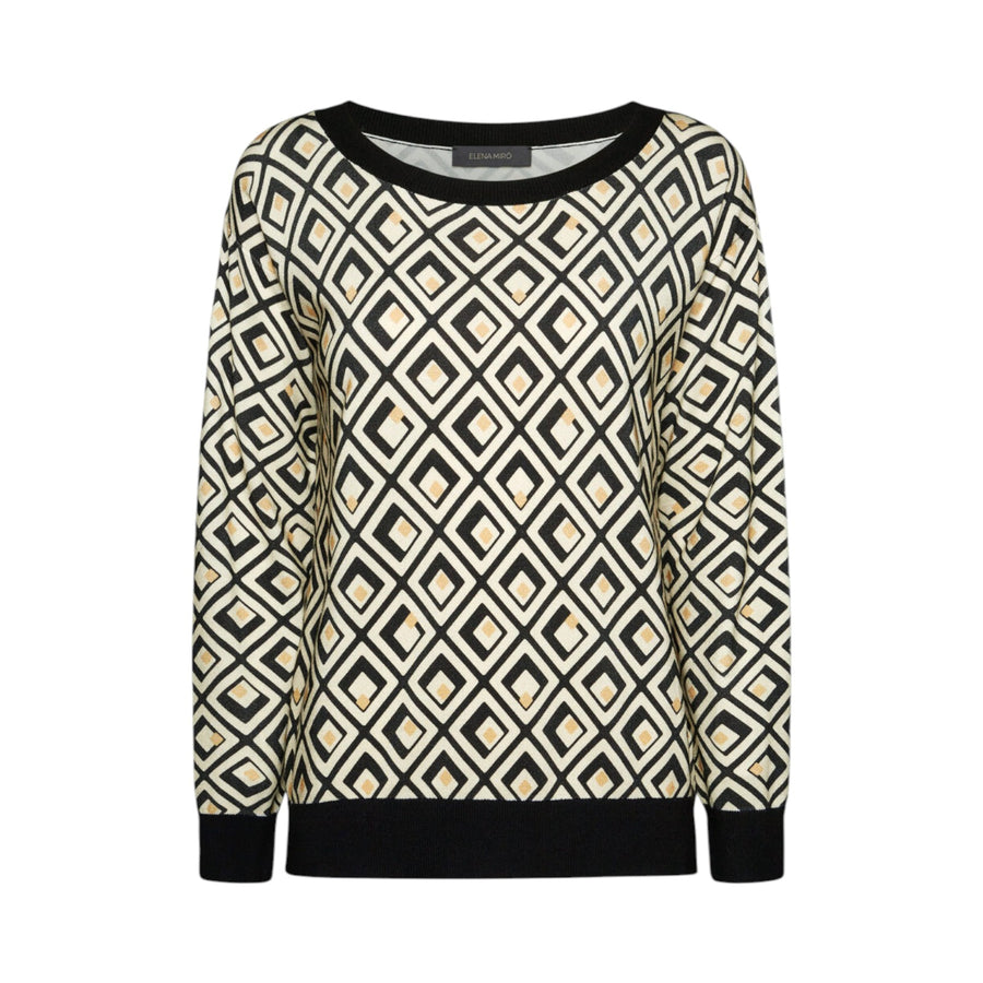 Maglia donna dalla stampa geometrica