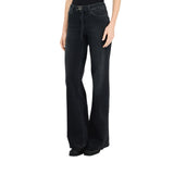 Jeans donna flare con cintura