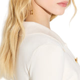 Orecchini donna con catena e logo