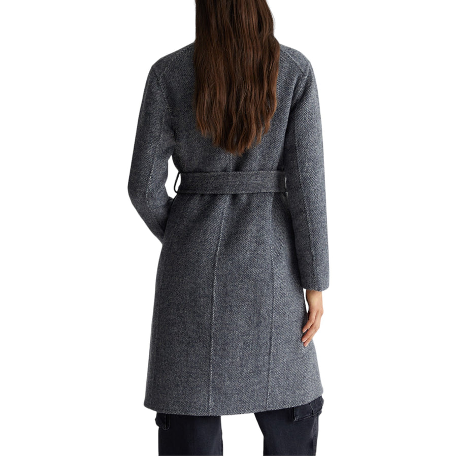 Cappotto donna doppiopetto in misto lana