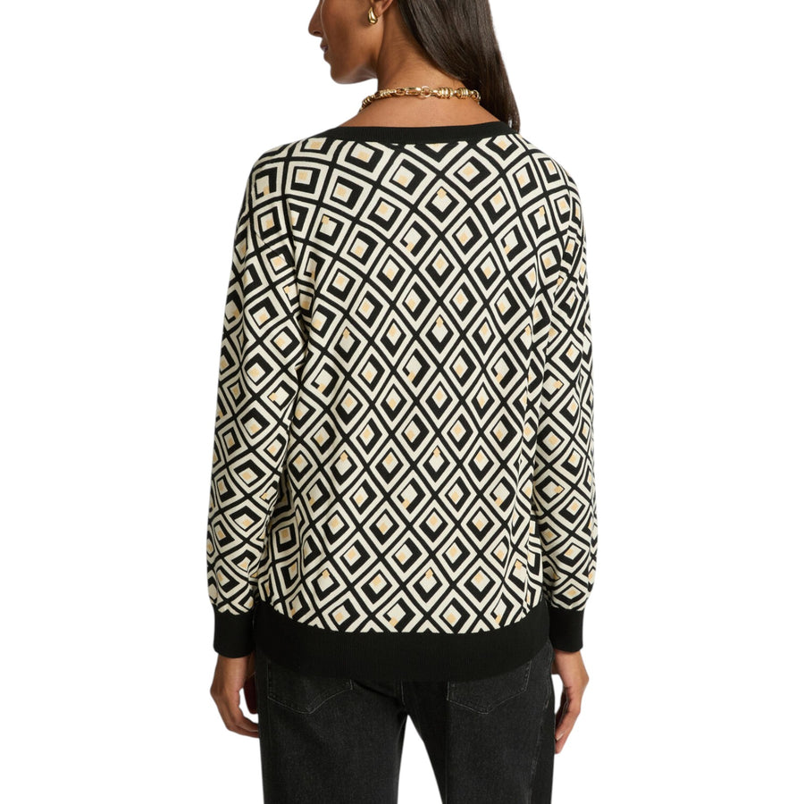 Maglia donna dalla stampa geometrica