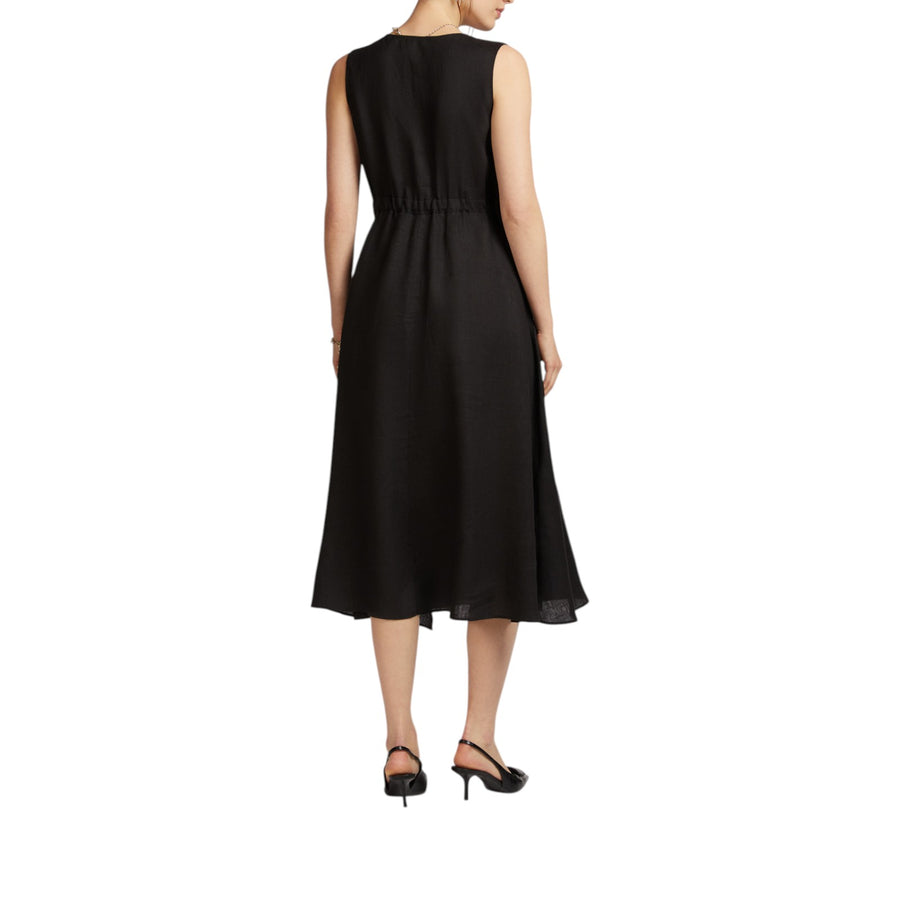 Wrap donna dress in lino
