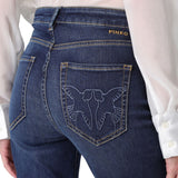 Jeans donna flared Pinko in cotone