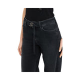 Jeans donna flare con cintura