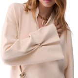 Cardigan donna con bottoni gioiello