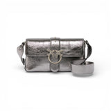 Borsa a spalla media Love Bag One Slouchy in pelle laminata