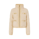 Piumino donna bouclé con tasche