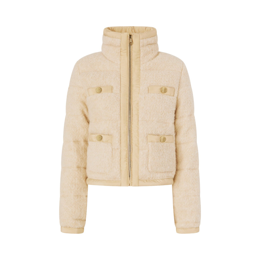 Piumino donna bouclé con tasche