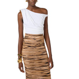 Body donna in jersey con spalla gioiello