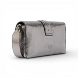 Borsa a spalla media Love Bag One Slouchy in pelle laminata