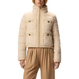 Piumino donna bouclé con tasche