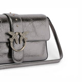 Borsa a spalla media Love Bag One Slouchy in pelle laminata