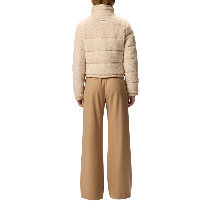 Piumino donna bouclé con tasche