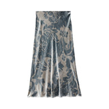 Gonna donna lunga stampata