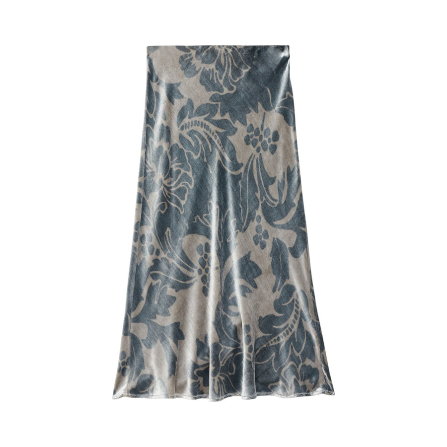 Gonna donna lunga stampata