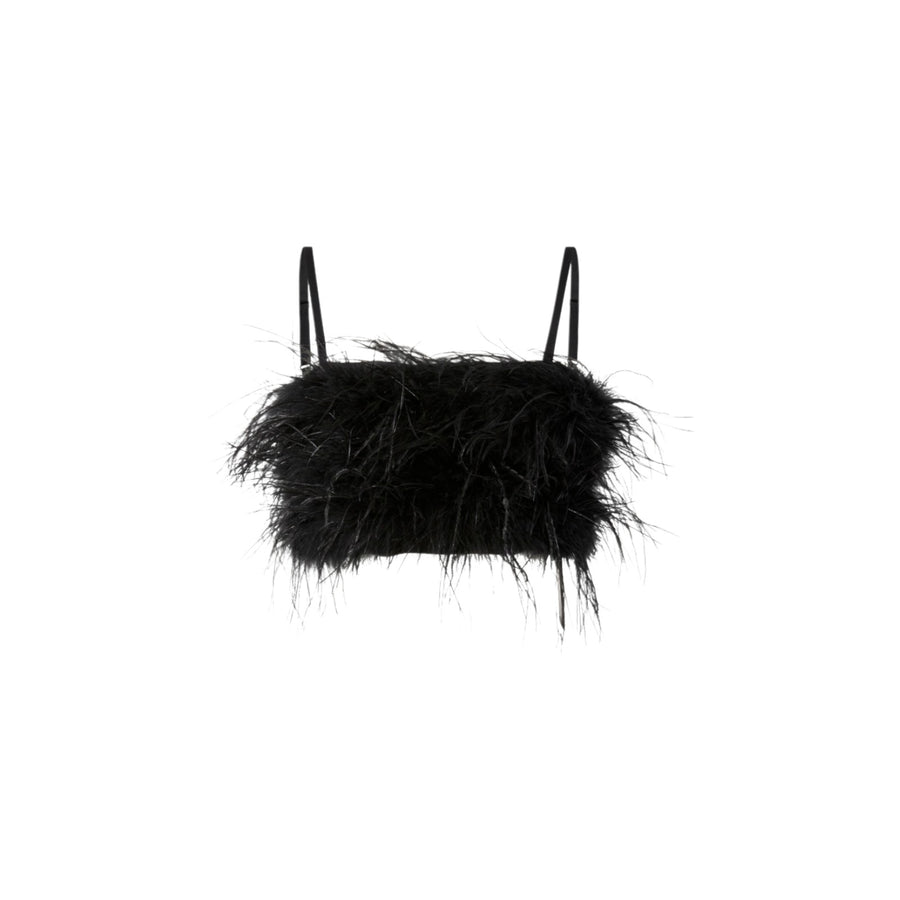 Top donna corto con piume