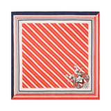 Foulard donna in twill con stampa marinière