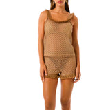 Short donna natural mesh