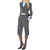 Bermuda donna in fresco lana