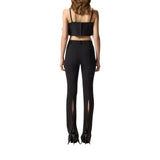 Top donna corto con piume