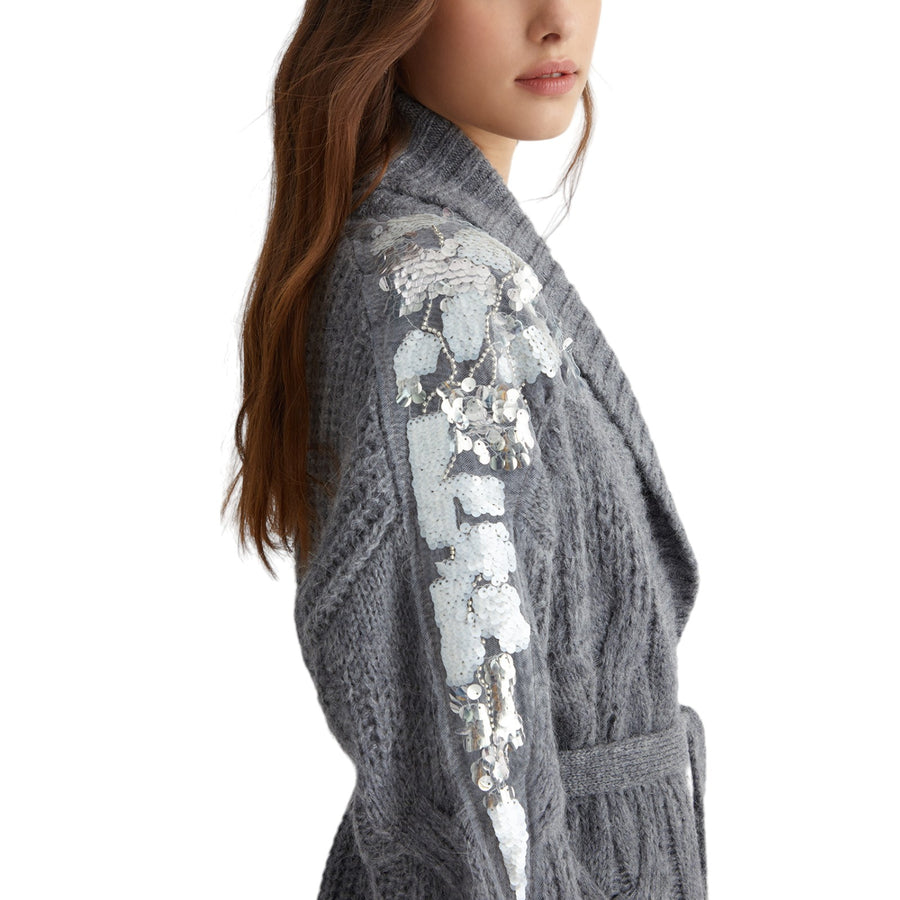 Cardigan donna con paillettes