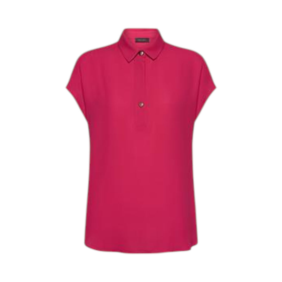 Camicia donna mezza manica con colletto e bottoncini