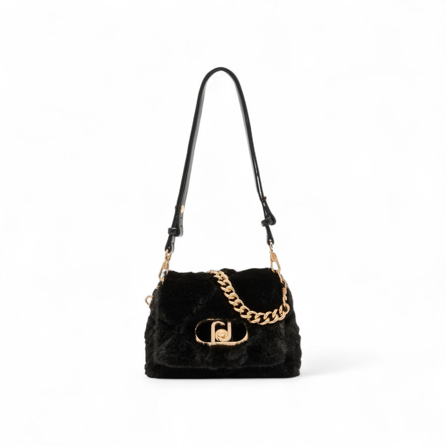Borsa donna LaPuffy piccola in pelliccia sintetica