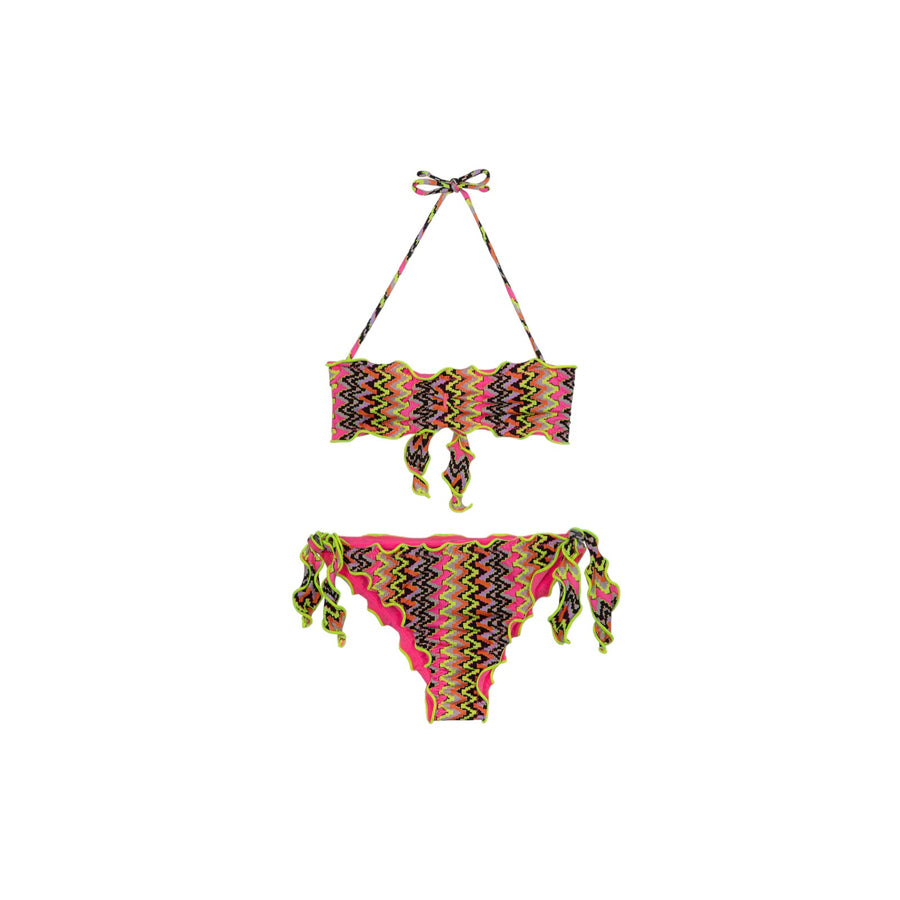 Bikini fascia e slip nodi regolabile ethos bimba