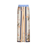 Pantaloni donna in twill stampato