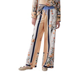 Pantaloni donna in twill stampato