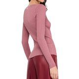 Maglia donna con scollo a V