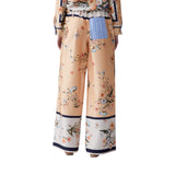 Pantaloni donna in twill stampato